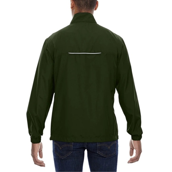 CORE 365 BY NORTH END WINDBREAKER SIZE LARGE FRONT ZIP POCKETS FOREST GREEN NEW - Picture 13 of 14